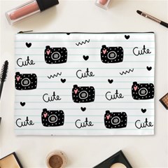 Cute Cameras Doodles Hand Drawn Cosmetic Bag (xl) by Cowasu