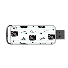 Cute Cameras Doodles Hand Drawn Portable Usb Flash (two Sides) by Cowasu