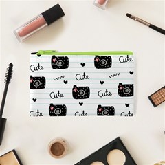 Cute Cameras Doodles Hand Drawn Cosmetic Bag (xs) by Cowasu