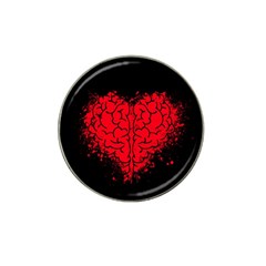 Heart Brain Mind Psychology Doubt Hat Clip Ball Marker by Cowasu