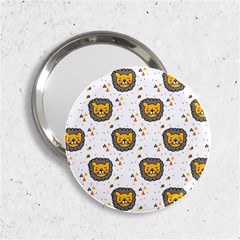 Lion Heads Pattern Design Doodle 2 25  Handbag Mirrors by Cowasu