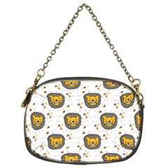 Lion Heads Pattern Design Doodle Chain Purse (one Side) by Cowasu