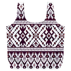 Illustration Ukrainian Folk Seamless Pattern Ornament Full Print Recycle Bag (xxl) by Cowasu