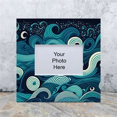 Waves Ocean Sea Abstract Whimsical Abstract Art White Box Photo Frame 4  X 6  by Cowasu