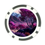 Landscape Landscape Painting Purple Purple Trees Poker Chip Card Guard Front