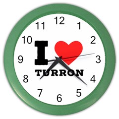 I Love Turron  Color Wall Clock by ilovewhateva