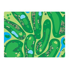 Golf Course Par Golf Course Green Two Sides Premium Plush Fleece Blanket (mini) by Cowasu