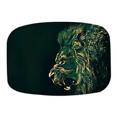 Angry Male Lion Mini Square Pill Box by Cowasu