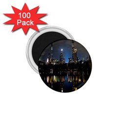 New York Night Central Park Skyscrapers Skyline 1 75  Magnets (100 Pack)  by Cowasu