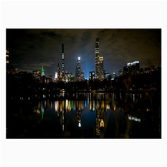 New York Night Central Park Skyscrapers Skyline Large Glasses Cloth by Cowasu