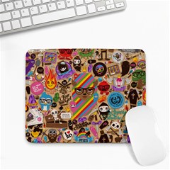 Multicolored Doodle Art Wallpaper Small Mousepad by Cowasu