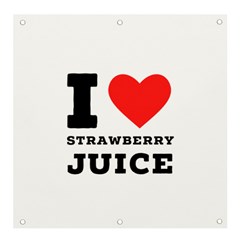 I Love Strawberry Juice Banner And Sign 4  X 4  by ilovewhateva