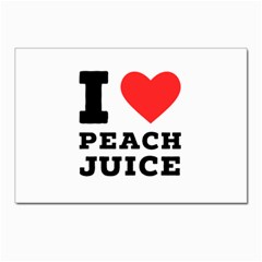 I Love Peach Juice Postcards 5  X 7  (pkg Of 10) by ilovewhateva