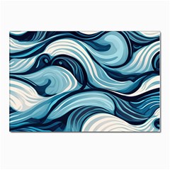 Pattern Ocean Waves Arctic Ocean Blue Nature Sea Postcards 5  X 7  (pkg Of 10) by danenraven