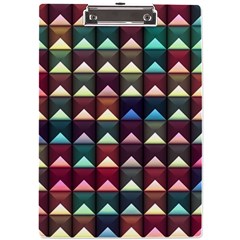 Diamond Geometric Square Design Pattern A4 Acrylic Clipboard by Bangk1t