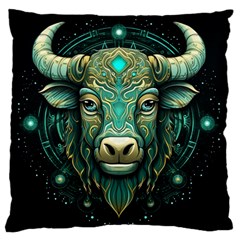 Bull Star Sign Standard Premium Plush Fleece Cushion Case (one Side) by Bangk1t