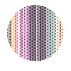 Triangle Stripes Texture Pattern Mini Round Pill Box by Bangk1t