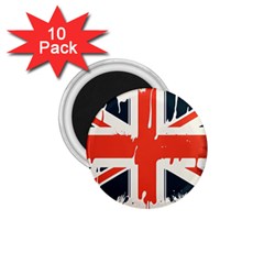 Union Jack England Uk United Kingdom London 1 75  Magnets (10 Pack)  by Bangk1t