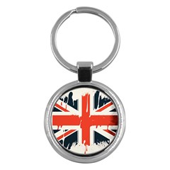 Union Jack England Uk United Kingdom London Key Chain (round) by Bangk1t