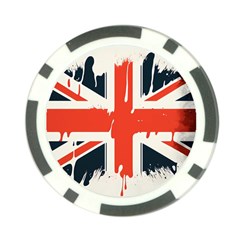 Union Jack England Uk United Kingdom London Poker Chip Card Guard by Bangk1t