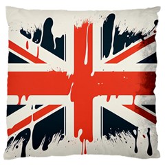 Union Jack England Uk United Kingdom London Standard Premium Plush Fleece Cushion Case (one Side) by Bangk1t