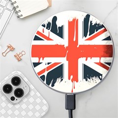 Union Jack England Uk United Kingdom London Wireless Fast Charger(white) by Bangk1t