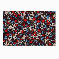 Harmonious Chaos Vibrant Abstract Design Postcards 5  X 7  (pkg Of 10) by dflcprintsclothing