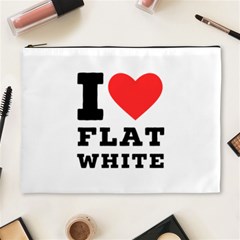 I Love Flat White Cosmetic Bag (xl) by ilovewhateva