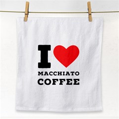 I Love Macchiato Coffee Face Towel by ilovewhateva