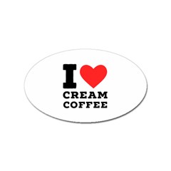 I Love Cream Coffee Sticker Oval (10 Pack) by ilovewhateva