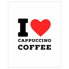 I Love Cappuccino Coffee Drawstring Bag (small) by ilovewhateva