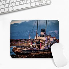 End Of The World: Nautical Memories At Ushuaia Port, Argentina Small Mousepad by dflcprintsclothing