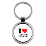 I love latte coffee Key Chain (Round) Front