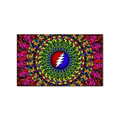 Grateful Dead Pattern Sticker Rectangular (100 Pack) by Wav3s