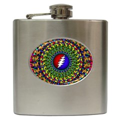 Grateful Dead Pattern Hip Flask (6 Oz) by Wav3s