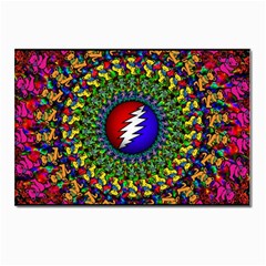 Grateful Dead Pattern Postcard 4 x 6  (pkg Of 10) by Wav3s