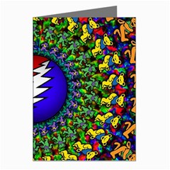 Grateful Dead Pattern Greeting Cards (pkg Of 8) by Wav3s