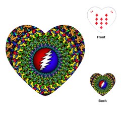 Grateful Dead Pattern Playing Cards Single Design (heart) by Wav3s