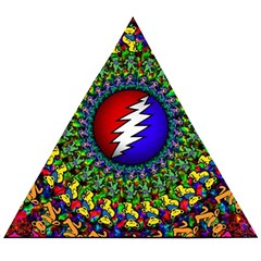 Grateful Dead Pattern Wooden Puzzle Triangle by Wav3s