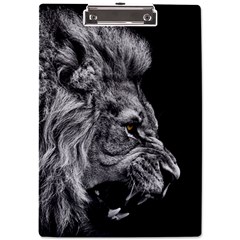 Angry Male Lion Roar A4 Acrylic Clipboard by Wav3s