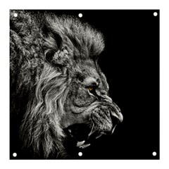 Angry Male Lion Roar Banner And Sign 3  X 3  by Wav3s