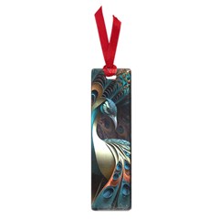 Peacock Bird Feathers Plumage Colorful Texture Abstract Small Book Marks by Wav3s