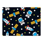 Seamless-adventure-space-vector-pattern-background Two Sides Premium Plush Fleece Blanket (Mini) 35 x27  Blanket Back