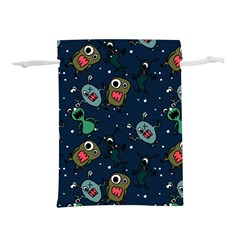 Monster-alien-pattern-seamless-background Lightweight Drawstring Pouch (s) by Wav3s