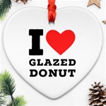 I love glazed donut Ornament (Heart) Front