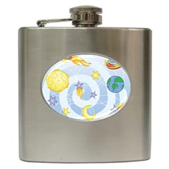 Science Fiction Outer Space Hip Flask (6 Oz) by Ndabl3x