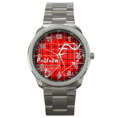 Geometry Mathematics Cube Sport Metal Watch by Ndabl3x