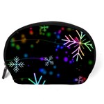 Snowflakes Snow Winter Christmas Accessory Pouch (Large) Back