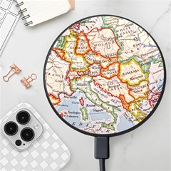 Map Europe Globe Countries States Wireless Fast Charger(black) by Ndabl3x