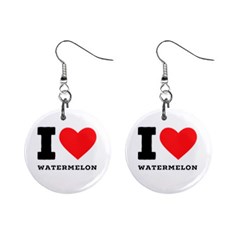 I Love Watermelon  Mini Button Earrings by ilovewhateva